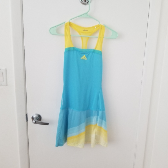 yellow adidas dress